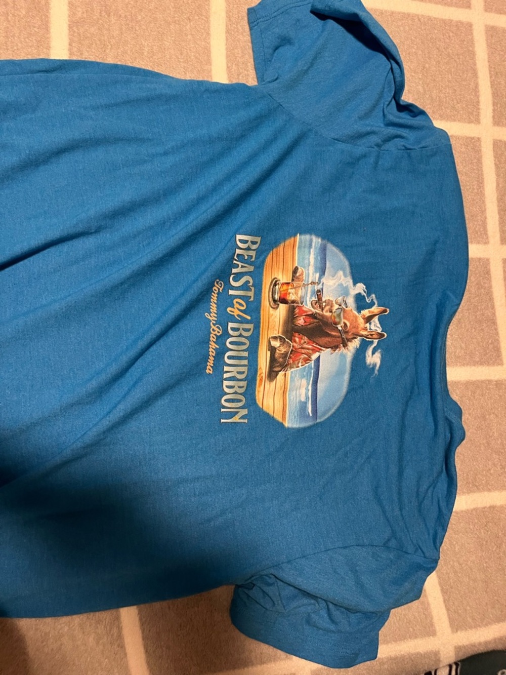 Tommy Bahama Blue 'Beast of Bourbon' Graphic Short Sleeve Tee
